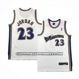 Canotte Washington Wizards Michael Jordan NO 23 Throwback Bianco