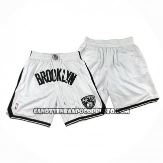 Pantaloncini Brooklyn Nets Just Don Bianco2