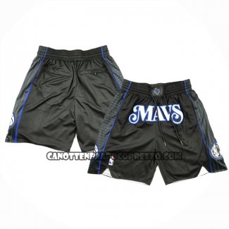 Pantaloncini Dallas Mavericks Citta Just Don 2023-24 Nero