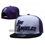 Cappellino Los Angeles Lakers Ciudad Edition 2022-23 9FIFTY Snapback Bianco Viola