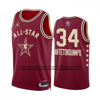 Canotte All Star 2024 Milwaukee Bucks Giannis Antetokounmpo NO 34 Rosso