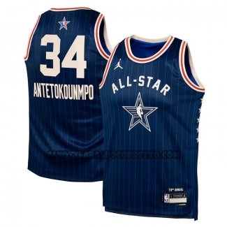 Canotte Bambino All Star 2024 Milwaukee Bucks Giannis Antetokounmpo NO 34 Blu