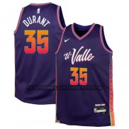 Canotte Bambino Phoenix Suns Kevin Durant NO 35 Citta 2023-24 Viola