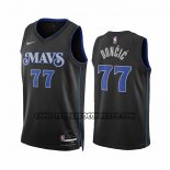 Canotte Dallas Mavericks Luka Doncic NO 77 Citta 2023-24 Blu