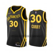 Canotte Golden State Warriors Stephen Curry NO 30 Citta 2023-24 Nero