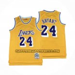 Canotte Los Angeles Lakers Kobe Bryant NO 24 Mitchell & Ness 2007-08 Giallo