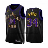 Canotte Los Angeles Lakers Shaquille O'neal NO 34 Citta 2023-24 Nero