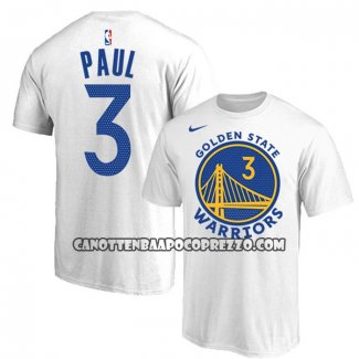 Canotte Manica Corta Golden State Warriors Chris Paul Association 2022-23 Bianco