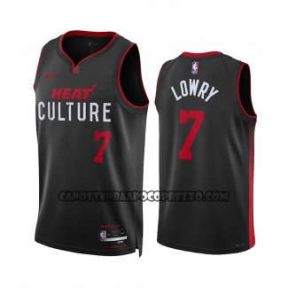 Canotte Miami Heat Kyle Lowry NO 7 Citta 2023-24 Nero