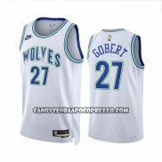 Canotte Minnesota Timberwolves Rudy Gobert NO 27 Classic 2023-24 Bianco