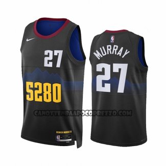 Canotte Denver Nuggets Jamal Murray NO 27 Citta 2023-24 Nero