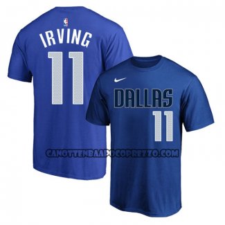 Canotte Manica Corta Dallas Mavericks Kyrie Irving Citta 2023-24 Blu