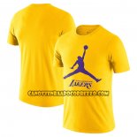 Canotte Manica Corta Los Angeles Lakers Essential Jumpman Giallo
