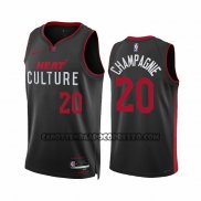 Canotte Miami Heat Justin Champagnie NO 20 Citta 2023-24 Nero