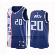 Canotte Sacramento Kings Colby Jones NO 20 Citta 2023-24 Blu