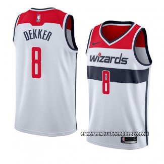 Canotte Washington Wizards Sam Dekker Association 2018 Bianco