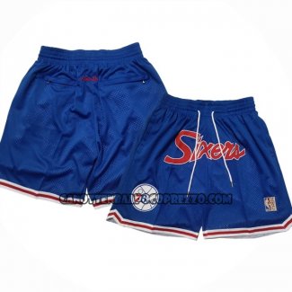 Pantaloncini Philadelphia 76ers Just Don Blu