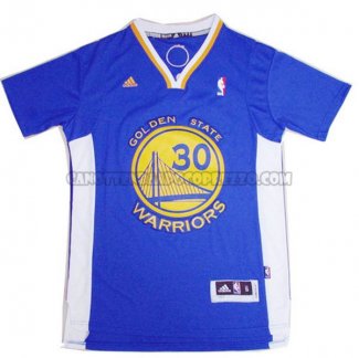 Canotte NBA Autentico Manica Corta Warriors Curry Azul