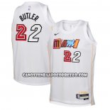 Canotte Bambino Miami Heat Jimmy Butler NO 22 Citta 2022-23 Bianco