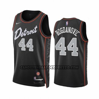 Canotte Detroit Pistons Bojan Bogdanovic NO 44 Citta 2023-24 Nero