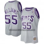 Canotte Sacramento Kings Jason Williams NO 55 Mitchell & Ness 2000-01 Grigio