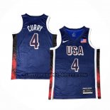 Canotte USA 2024 Stephen Curry Blu