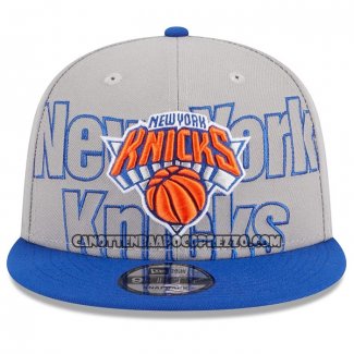 Cappellino New York Knicks 2023 NBA Draft 9FIFTY Snapback Grigio Blu