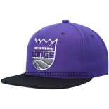 Cappellino Sacramento Kings Mitchell & Ness Nero Viola