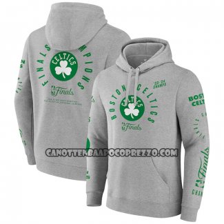 Felpa con Cappuccio Boston Celtics 2024 NBA Finals Champions Grigio