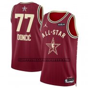 Canotte All Star 2024 Dallas Mavericks Luka Doncic NO 77 Rosso