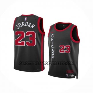 Canotte Bambino Chicago Bulls Michael Jordan NO 23 Citta 2023-24 Nero