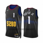 Canotte Denver Nuggets Michael Porter JR. NO 1 Citta 2023-24 Nero