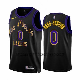 Canotte Los Angeles Lakers Jalen Hood-schifino NO 0 Citta 2023-24 Nero