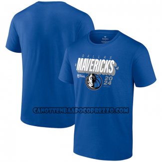 Canotte Manica Corta Dallas Mavericks 2024 NBA Finals Box Out Blu