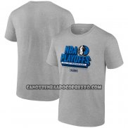 Canotte Manica Corta Dallas Mavericks 2024 NBA Playoffs Grigio