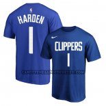 Canotte Manica Corta Los Angeles Clippers James Harden Icon Blu