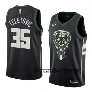 Canotte Milwaukee Bucks Mirza Teletovic Statement 2018 Nero