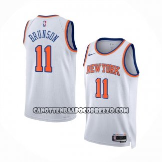 Canotte New York Knicks Jalen Brunson NO 11 Association 2022-23 Bianco