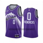 Canotte Utah Jazz Taylor Hendricks NO 0 Citta 2023-24 Viola