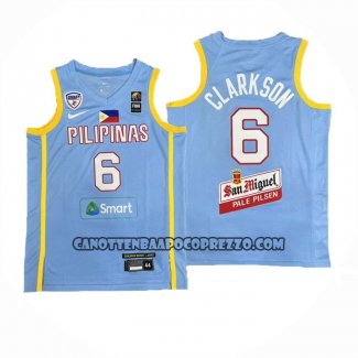 Canotte Filippino Jordan Clarkson NO 6 Olimpiadi 2024 Blu