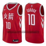 Canotte NBA Rockets Eric Gordon Ciudad 2017-18 Rosso