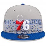 Cappellino Philadelphia 76ers 2023 NBA Draft 9FIFTY Snapback Grigio Blu