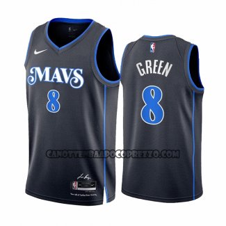 Canotte Dallas Mavericks Josh Green NO 8 Citta 2023-24 Blu