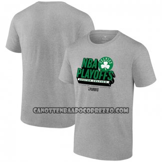 Canotte Manica Corta Boston Celtics 2024 NBA Playoffs Grigio