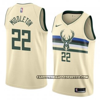 Canotte Milwaukee Bucks Khris Middleton Citta 2018 Crema