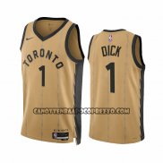 Canotte Toronto Raptors Gradey Dick NO 1 Citta 2023-24 Or