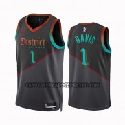 Canotte Washington Wizards Johnny Davis NO 1 Citta 2023-24 Nero