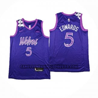 Canotte Minnesota Timberwolves Anthony Edwards NO 5 Classic 2024 Viola