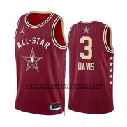 Canotte All Star 2024 Los Angeles Lakers Anthony Davis NO 3 Rosso