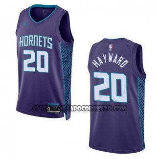 Canotte Charlotte Hornets Gordon Hayward NO 20 Statement 2022-23 Viola